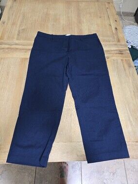 Liz Claiborne Dark Navy Straight-Leg Trousers